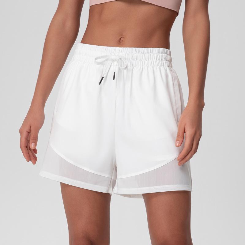 Spot Women's Summer Quick-Drying Sports Shorts - Casual Mid-Length Loose Fit, Wide-Leg, Anti-Exposure, European & American Douyin Trend Style