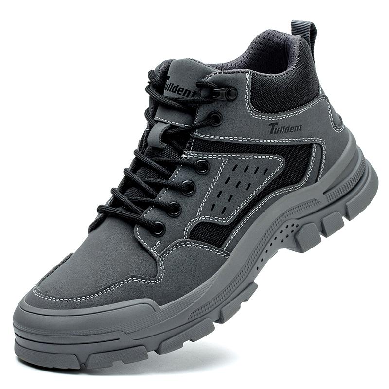 Safety Shoes Men With Steel Toe Cap Anti-smash Men Work Shoes Sneakers Light Puncture-proof Indestructible Shoes Dropshipping
