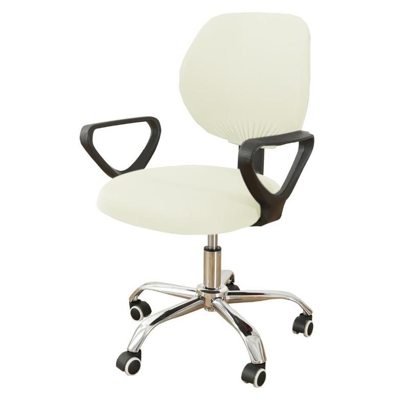 Spandex Stretchable Desk Office Chair Seat Covers Washable Rotating Backrest Coverings Cushion Pets Protectors Universal Computer Chair Slipcover