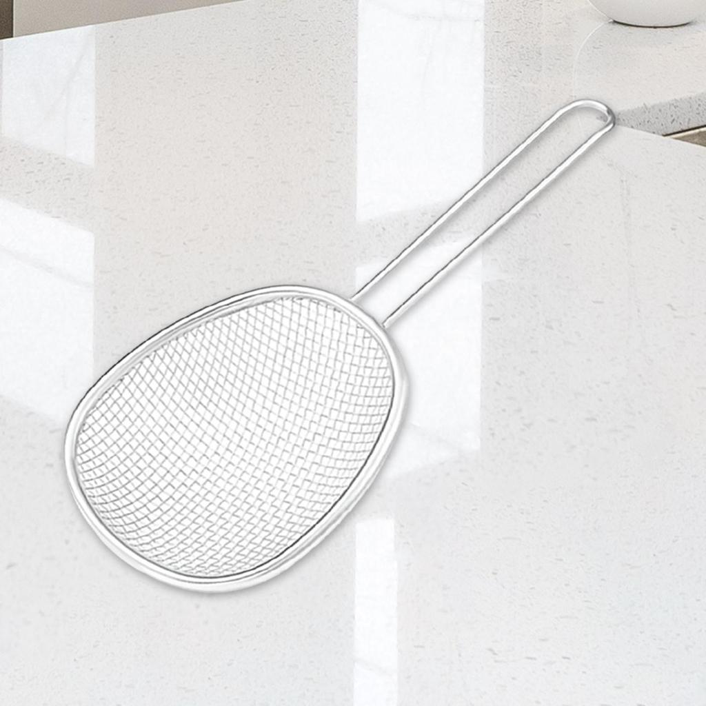 Food Dumpling Noodle Strainer, Smooth Surface Kitchen Utensils Anti Rust Kitchen Utensil Stainless Steel Mesh Noodle Strainer,