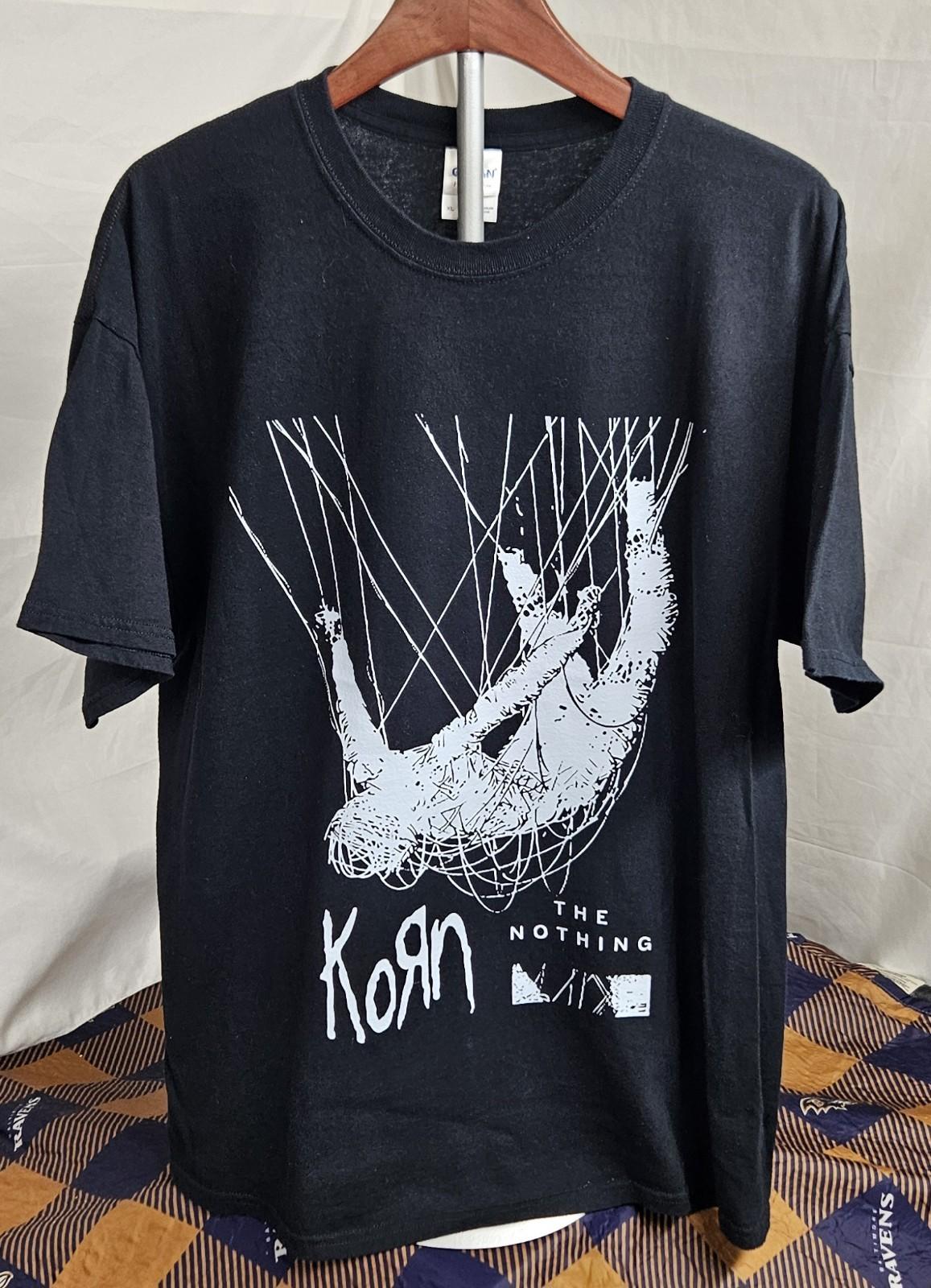Men s Korn The Nothing Heavyweight Graphic Black Size XL Black Unisex T-Shirt M