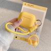 Solid Color Soft Case for Apple Airpods 1 2 3 4 Pro 2 3 Wireless Earphone Cover Wrist Strap Cute Headphone Pendant Charging Box