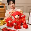 Horn Sheep Plush Toy Red Plush Year of the Sheep Mascot Gifts Plush Goat Toy  Festive Gift