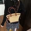 Woven Straw Vegetable Basket Bag Women's Large Capacity  New Summer Messenger Bag Portable Vacation Beach Bag