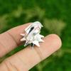 Round Larimar Gemstone Bezel Flower Statement Wife Ring Jewelry Sterling Silver