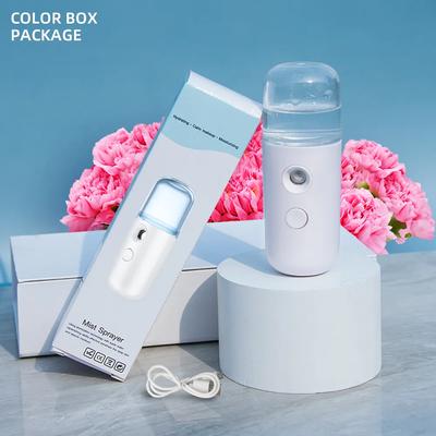 Vaporizador Facial Portátil Recarregável Pequeno 30ml Mini Umidificador Doméstico Sem Fio Nano Hidratante Facial Pessoal Pulverizador Criador de Névoa Fria
