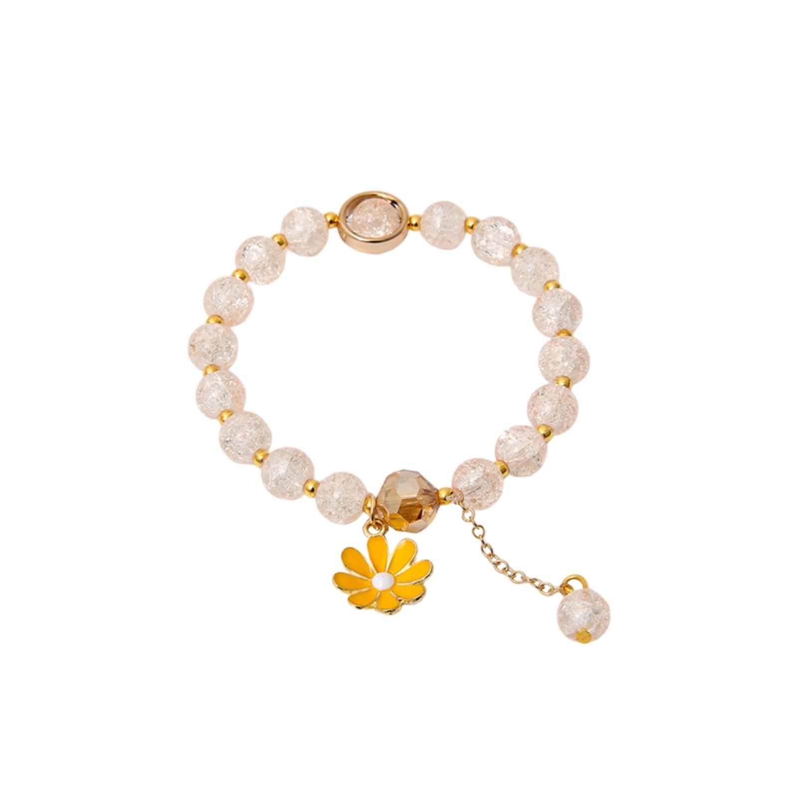 

Браслети для дівчат. Жіночі браслети з кришталю з бісеру Даруйте подругам подарунки One Size бежевий