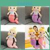 Adorabile Bambola Cuscino Peluche Sirena Giocattolo Morbido Carino Per Bambini Regalo Principessa In Rosa E Viola