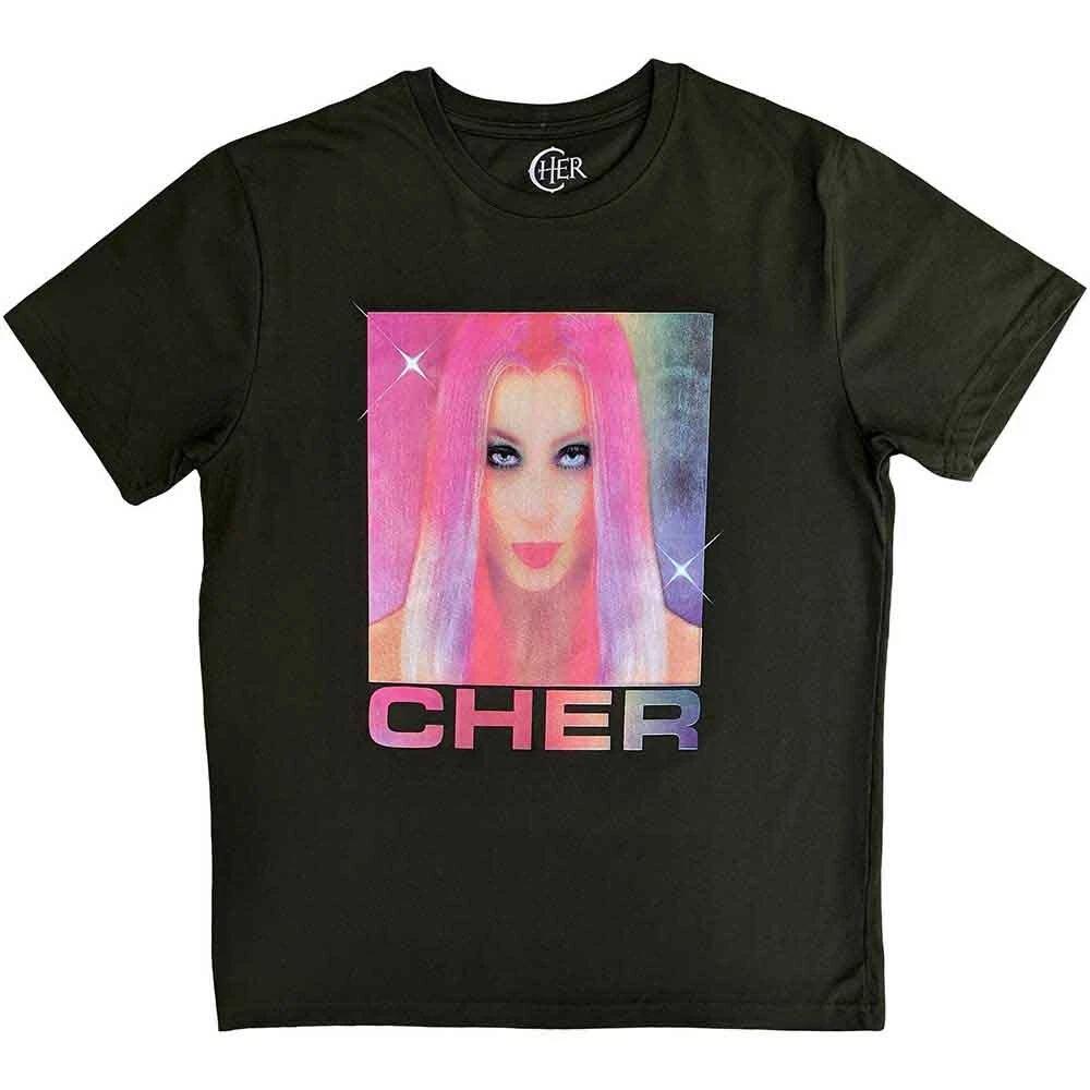 Cher Unisex T-Shirt: Pink Hair (X-Large) 4XL