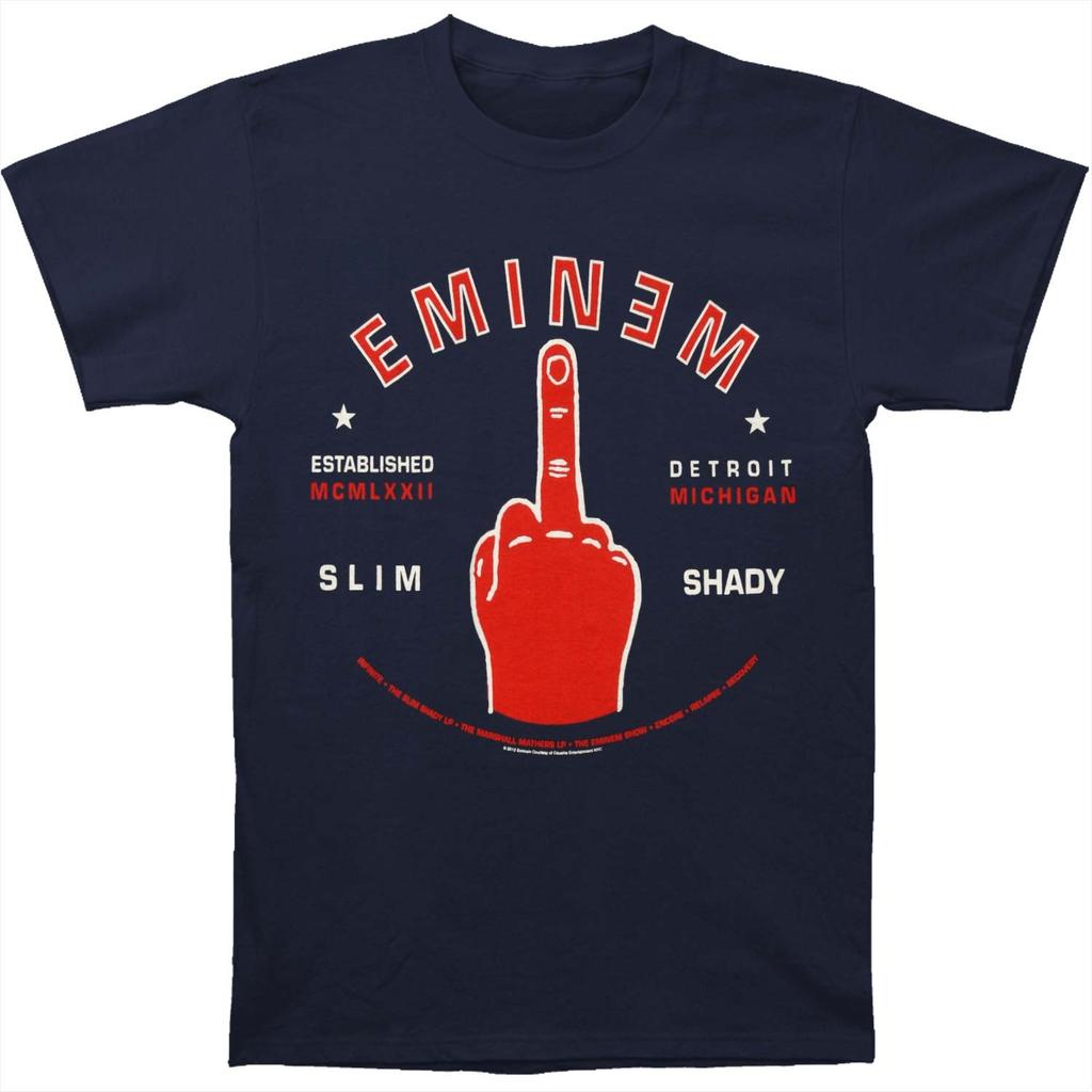 Men's Eminem Detroit Finger T-shirt X Blue