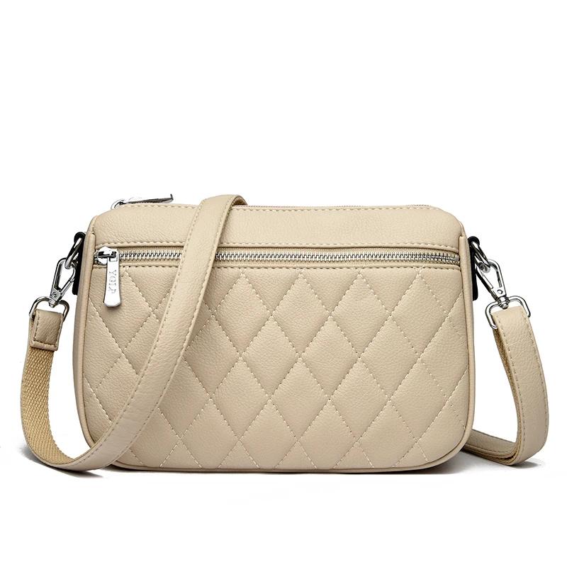 New Women's PU Leather Handbag Versatile Fashi Shoulder Casual Commuting Bag Girl Brand Designer Zipper Handbag Messenger Bags