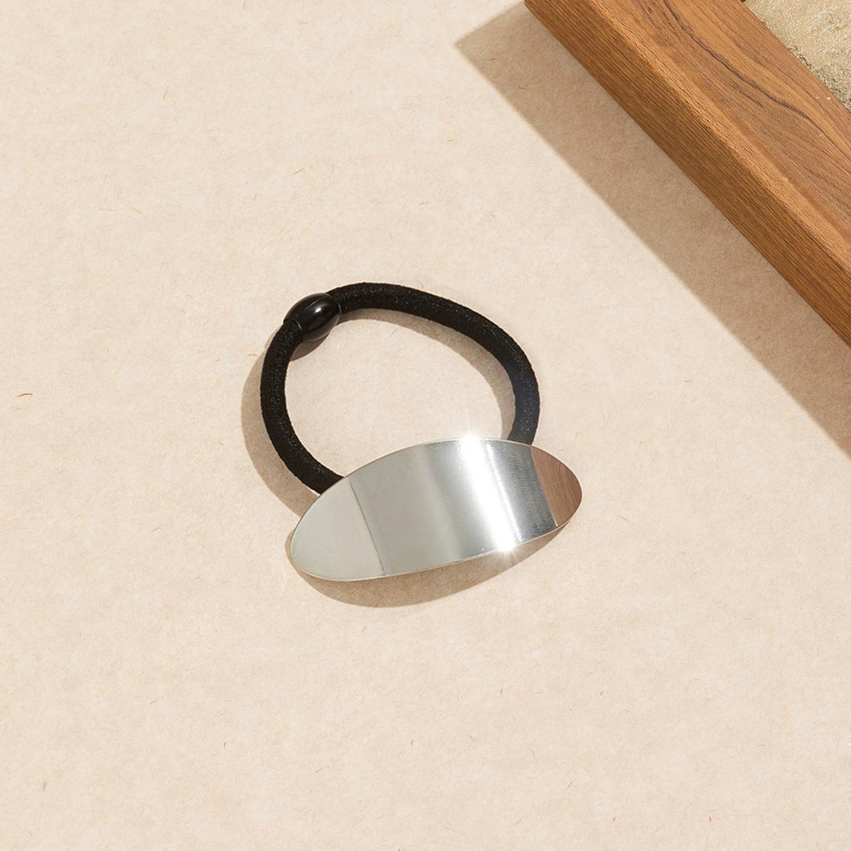 

Набор резинок для волос из сплава Boho Chic - гладкий дизайн в виде листьев, блестящие металлические резинки для волос для женщин и девочек 14+, прочный и стильный подарок