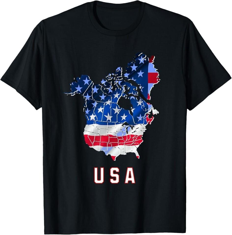 Usa And Canada Map Annex Canada 51St State Trump Unisex T-Shirt XXL