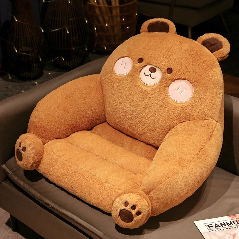 

Cute Animal Rabbit Husky Semi-Surrounded Seat Cushion Office Seat Cushion Girls Bedroom Tatami Futon Cushion 60*40cm（1.5kg）