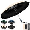 Paraguas Plegable Inverso de 12 Varillas Reforzado Obra Maestra con Cierre Inverso Súper Impermeable Plegable Extra Adecuado para Temporada de Sol y Lluvia Tifón UV