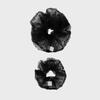 BUBBLE ORGANZA SCRUNCHIE SET (BLACK/2PCS)