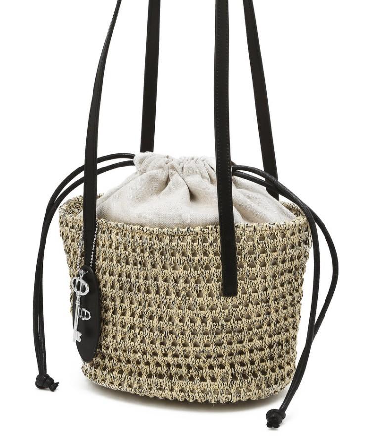 Athe Vanessabruno Mixed Color Raffia Shoulder Bag S Aaba6F804Bk