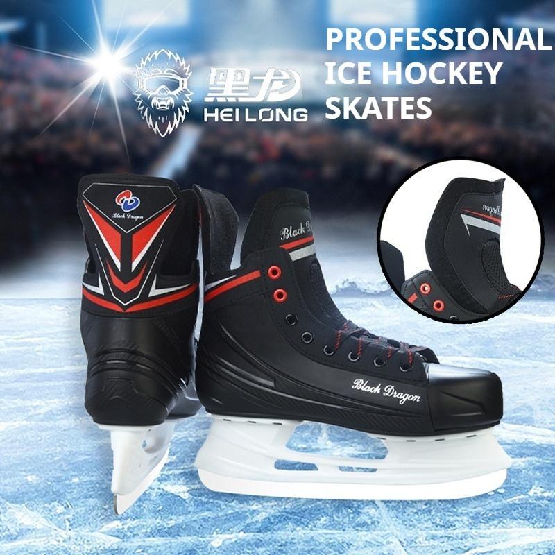 Professional Ice Hockey Skating Shoes PP Shell Ice & Roller Skates with Stainless Steel Blade for Adults Children Beginners
