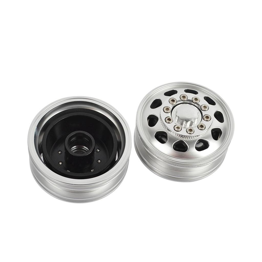 2-Piece Metal Beadlock Rear Wheel Rims For 1/14 Tamiya RC Tractor Truck - Upgrade Parts - View #3