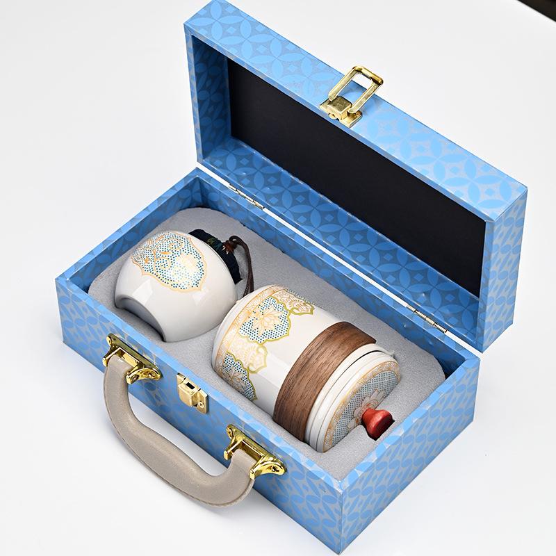 Tea set, Dehua Guyun ceramics, a complete set of high-end light luxury teapot, tea cup gift box, gift accompaniment