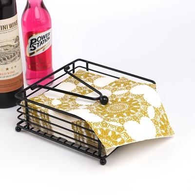 Napkin Holder Flat Napkin Dispenser Square Iron Paper Holder For Kitchen Dining Room Restaurant Decoration