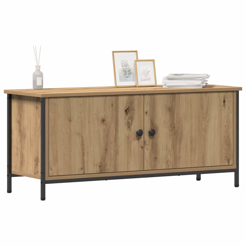 TV Cabinet in Artisan Oak Finish 100 x 35 x 45 cm Particleboard