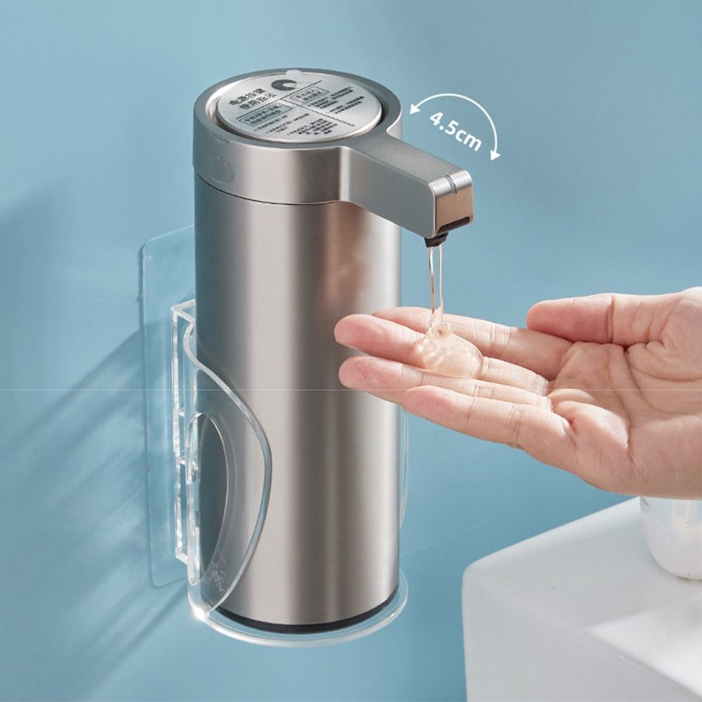 Induction Sensor Automatic Hand Soap Dispenser 304 Stainless Steel Smart Liquid Soap Jar  Shampoo