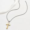 Gold Cross Pendant Necklace, Stylish and Simple Stacking Design Pendant Necklace Gift