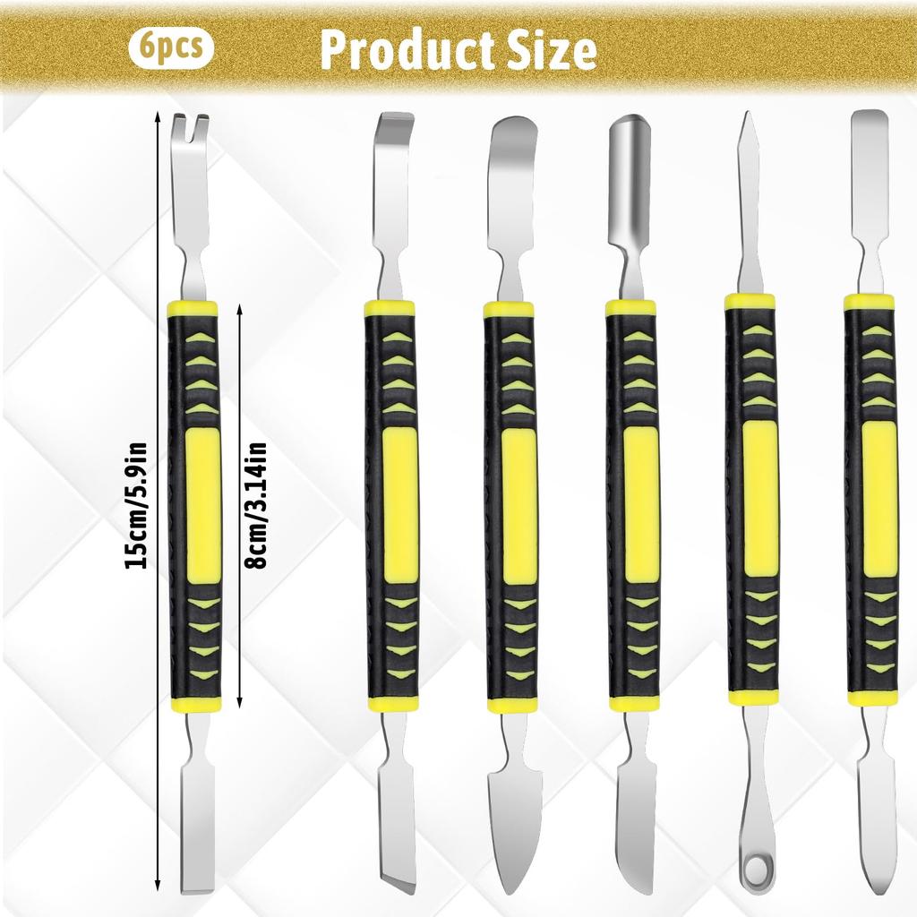 Hardened claw nail double headed pry bar 6-in-1 disassembly battery screen frame flat pry bar injection molding repair tool