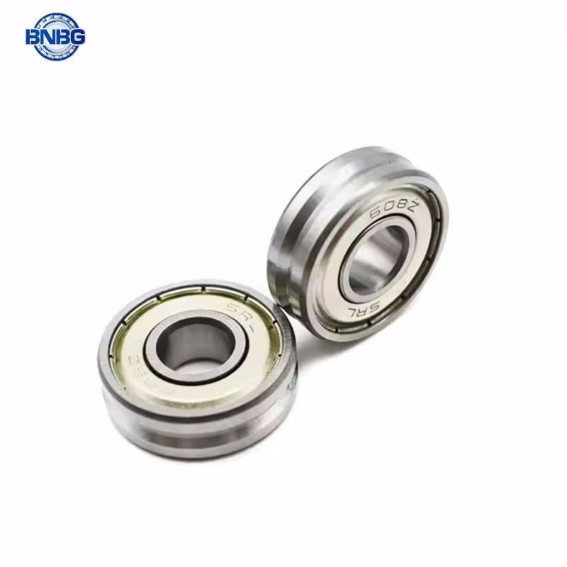 5PCS V608zz externo anel sulcado straightener guia rolamentos de roda 8*22*23*26*7 mm polia V largura do sulco 1.5mm v608/22