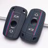 Silicone Car Key Fob Cover Designed for BMW 1 2 3 4 5 6 7 Series X1 X3 X4 X5 X6 M5 M6 Smart Remote Keys This Protective Case Features a Textured Side