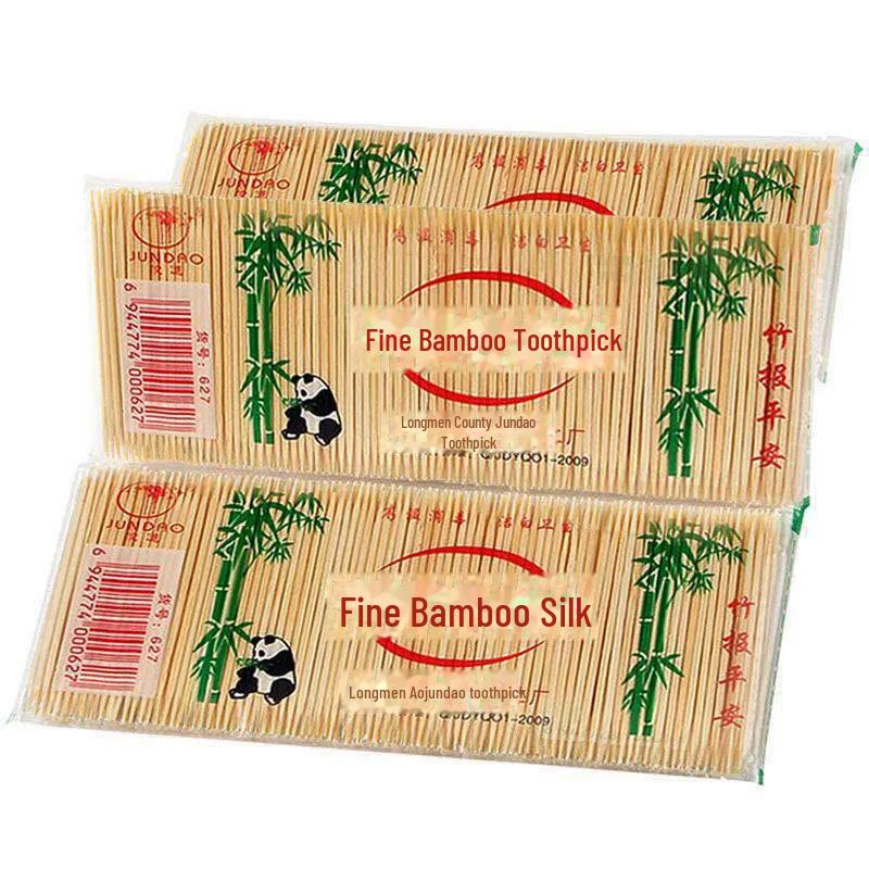 Vysoce kvalitní bambusová párátka s dvojitou hlavicí pro použití v domácnosti a hotelech