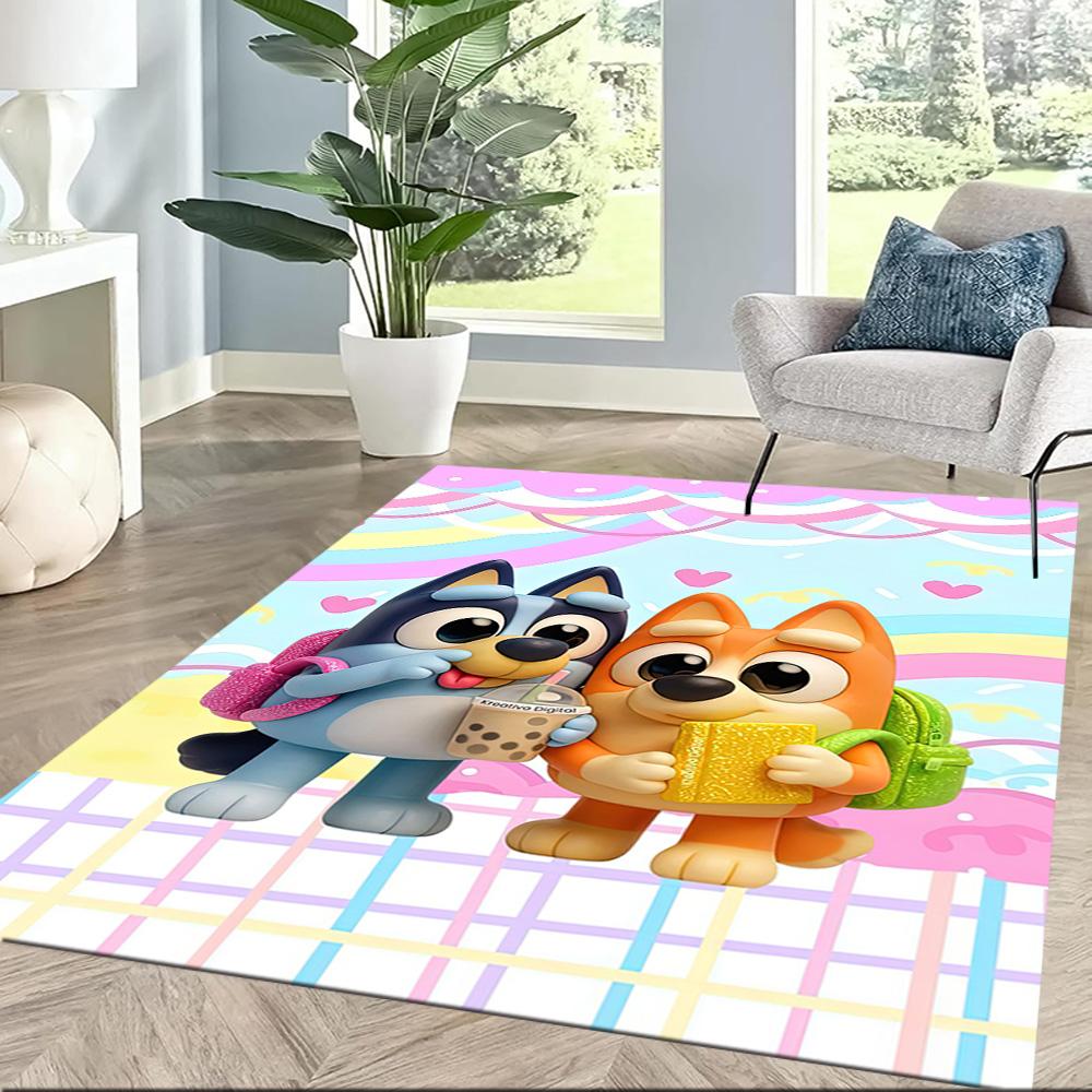 Lovely Bluey Square rugs are a great choice for living rooms, bedrooms, home décor, and as gifts