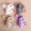 Tulip Lop-Eared Rabbit Doll Pendant Plush Keychain Soft Skin-Friendly Cute Bunny Bag Charm
