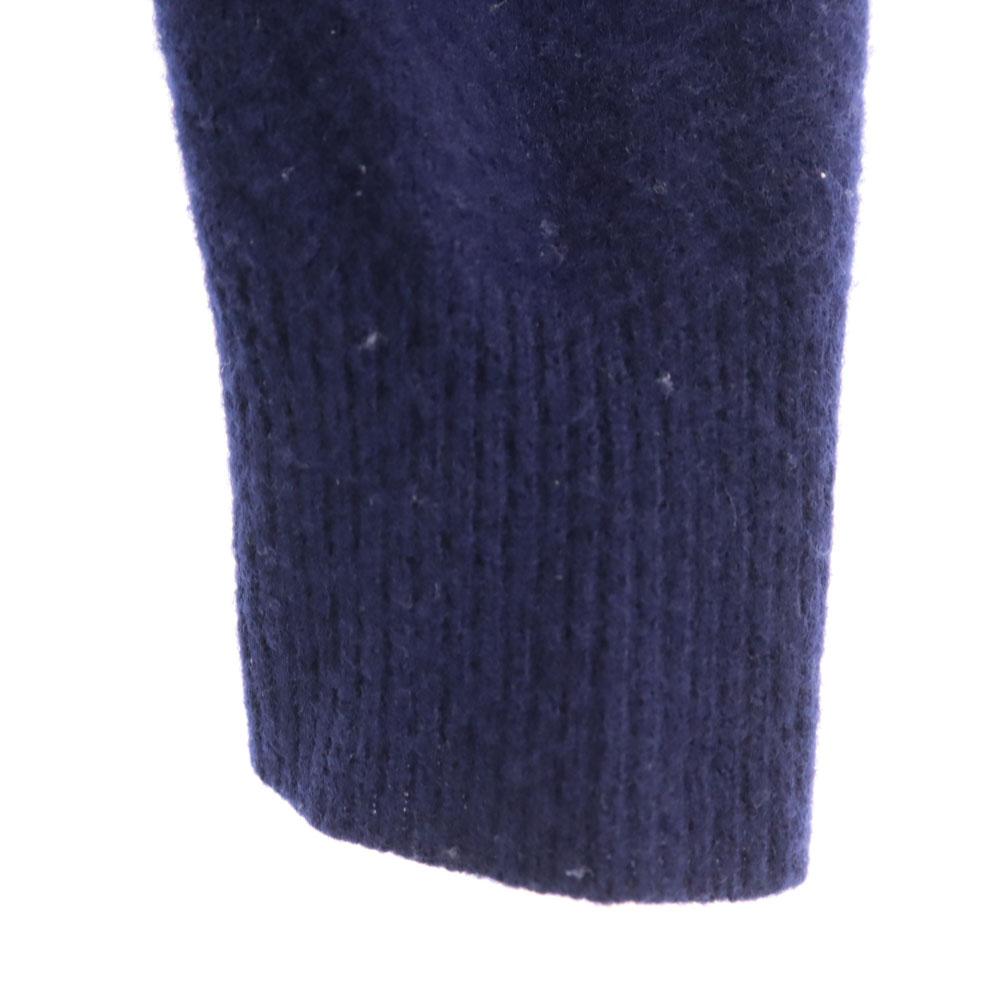 YOHJI YAMAMOTO+NOIR Made in Japan wool Long sleeve turtleneck knit 2 Navy Women Used