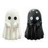 Hot New Arrival Cute Ghost Sculpture with Middle Finger Mini Halloween Desk Decor Funny Creative Novelty Gift for Office