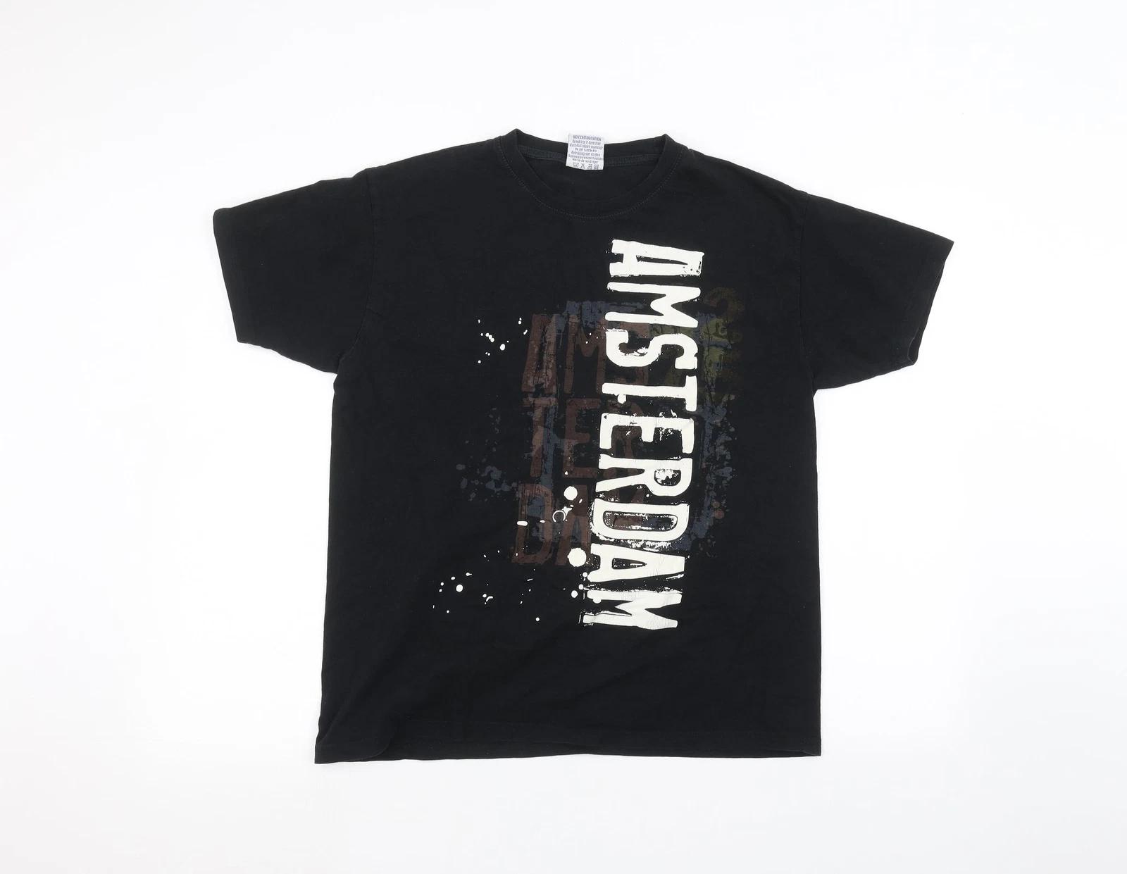 Fox Mens Black Cotton blend T-Shirt Size M 2XL