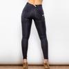 Shascullfites Jeans Fireveis Stretch Merke Middels Høyde Svart Denim Elastisk Push Up Jeans For Kvinner