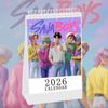 Kpop Demon Hunters 2026 Desk Calendar Rumi Mira Zoey And Saja Boys Anime Printing Standing Flip Desktop Coil Calendar Ornaments