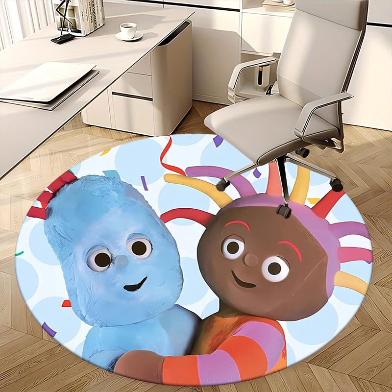 Iggle Piggle,Upsy Daisy Chair mat Round Rug Office carpet, Non slip, Suitable for Living Rooms, Bedrooms decor.1205136a
