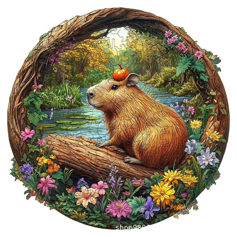 Cross-Border Special-Shaped Creative Cat Wooden Puzzle, High Difficulty Special-Shaped Handmade Diy Gift Toy High Difficulty