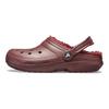 Crocs Classic Clog Eva Zoccoli Classici Caldi in Cotone Perforati Zoccoli Unisex Borgogna 203591-60U