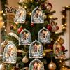 Holiday Hanging Decorations Santa Riding Horse Christmas Ornament, Acrylic Pendant with String, Festive Party Supplies Tree Decor for Living
