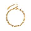 Japanese & Korean Mori Style 18k Gold Plated Titanium Steel Bracelet, Luxury Floral Embossed Design for Women