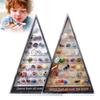 Natürliches Edelstein-Set, 36 Arten von Edelsteinen, mit Vitrine, Stein-Set, Mineralien-Bildung, Geologie, Wissenschaft, Lernen, Kunsthandwerk für die Inneneinrichtung