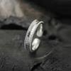 925 Sterlingsilber Damen Glitzernder Schuppenring - Pinky- und Fingeraccessoire mit einfachem, hochwertigem, akribischem Design