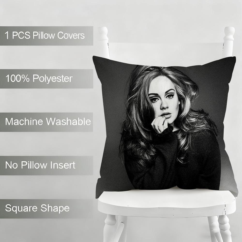 A-A-ADELE-S Ablum Cushion Cover Household Decoration Linen Sofa Cushion Cover: Skin-Friendly & Breathable with Invisible Zipper