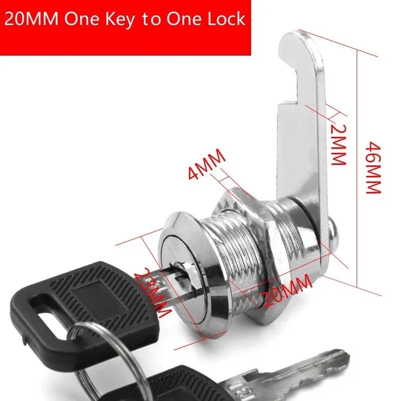File/Goods/ Drawer Cabinet  Locks With 2 Keys Lock Furniture Hardware Door Cabinet Lock For Office Desk Letter Box Cam Locks
