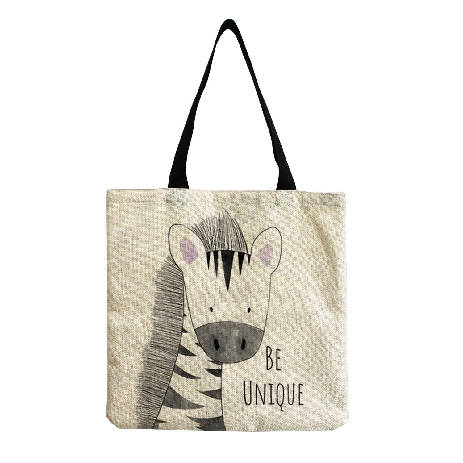 

Women Vintage Linen Tote Bag - Large Capacity Dinosaur Print Shoulder Handbag for Casual & Grocery Shopping KTB hm3053