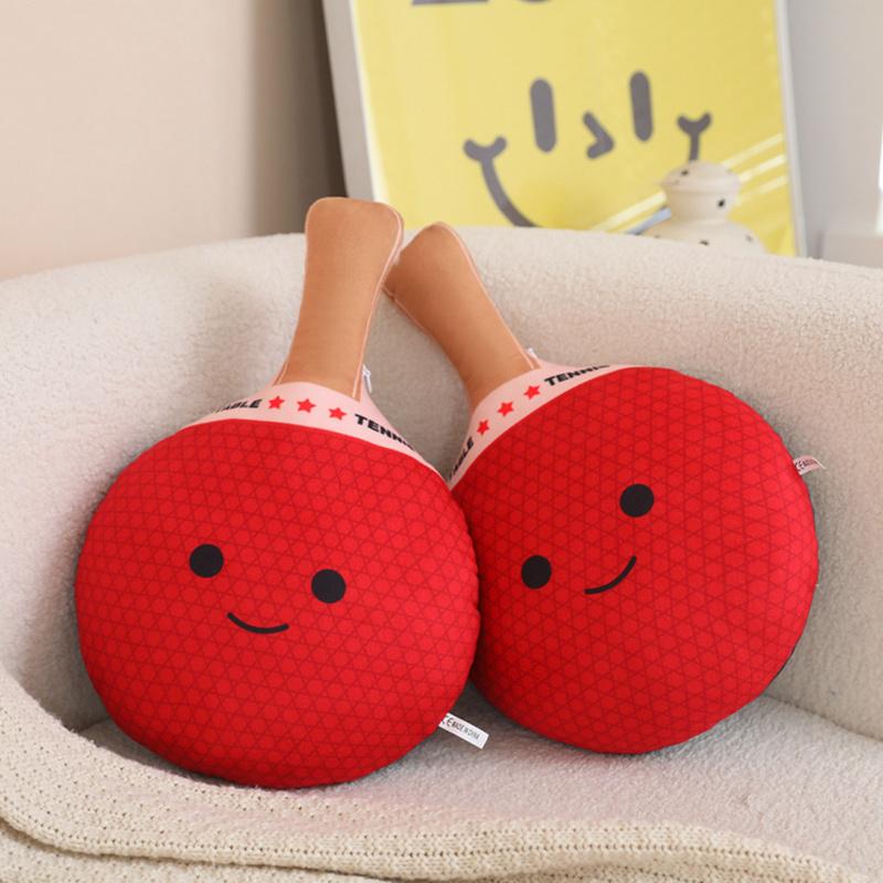 Funny Table Tennis Racket Cross-border Chinese Style Creative Plush Toy Sofa Pillow Home Decoration Children's Birthday Gift